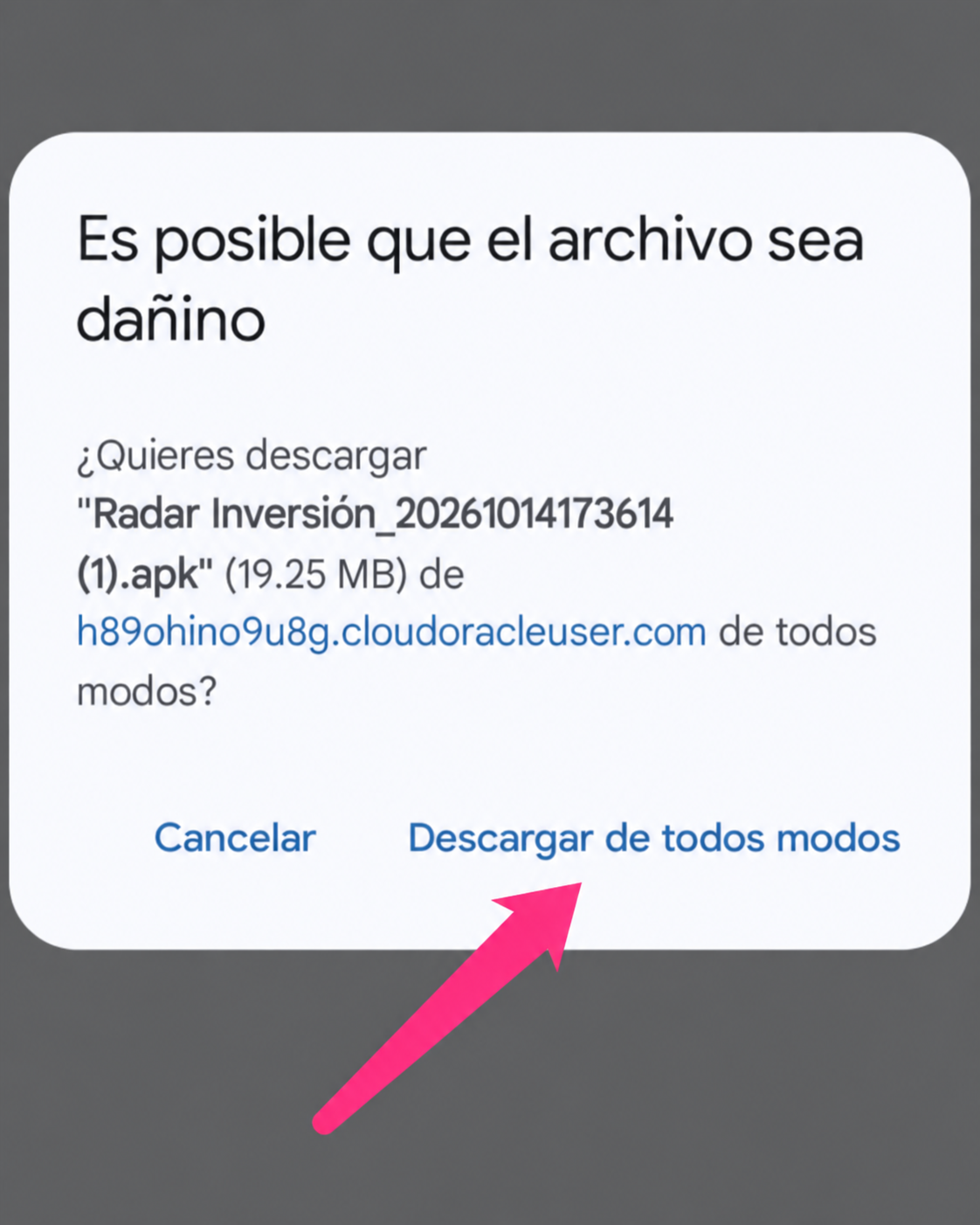 Paso 1: Descarga del archivo APK